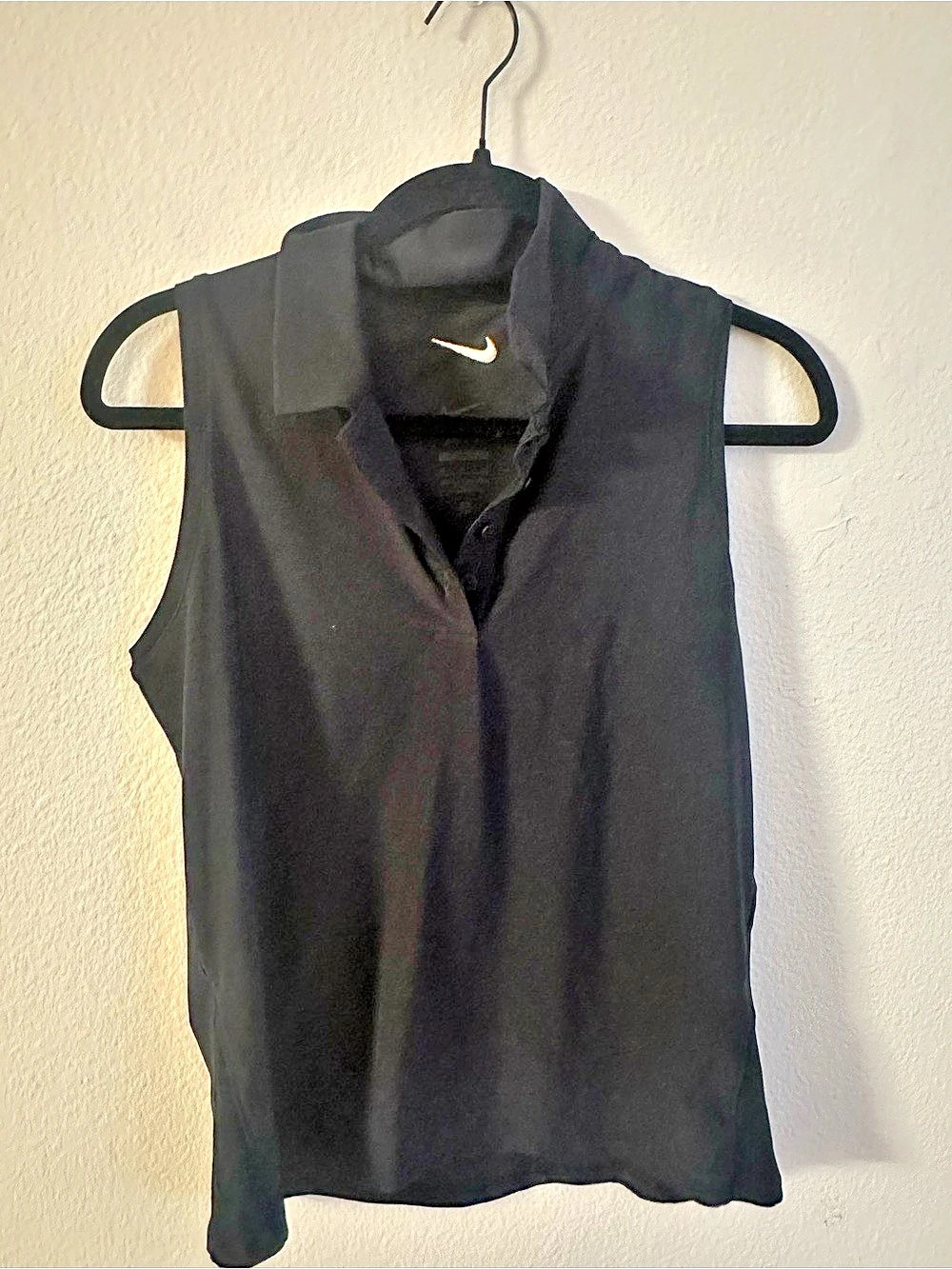 Nike Dri-FIT Victory Sleeveless Golf Polo Black Small